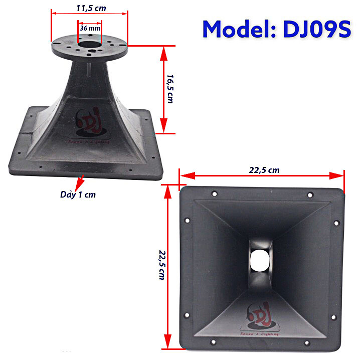 phểu trép kèn, phểu loa 01 cái họng loa nhựa 22X22, hong loa trep, hong loa, array, hong loa trep 75