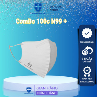 Combo 100c khẩu trang n99 6d anmask pro, khẩu trang 5 lớp lọc, khẩu trang kháng khuẩn unimedical