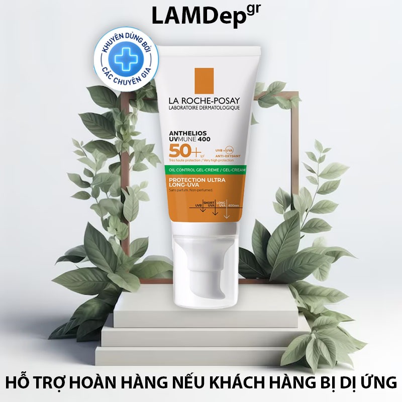 Kem chống nắng La Roche Posay kiềm dầu 12H Anthelios UVMUNE 400 Gel-Cream