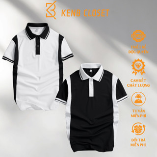 Áo thun nam polo cổ trụ ngắn tay phối màu chất liệu cotton 4 chiều cao cấp sang trọng lịch lãm