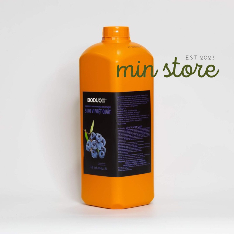 Siro việt quất Boduo chai 2L