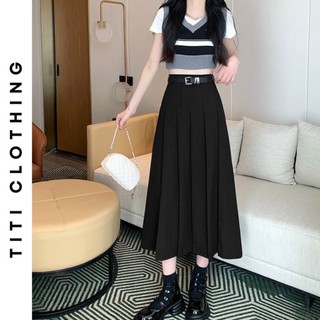 Chân váy xếp ly midi dáng dài - BB STORE