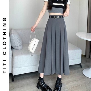 Chân váy xếp ly midi dáng dài - BB STORE