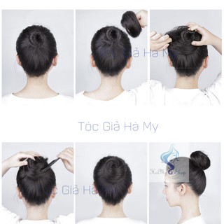 Tóc Giả Búi Cột Xoăn Tiểu Thư