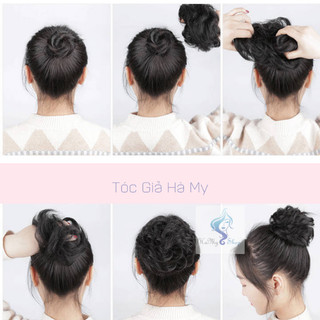 Tóc Giả Búi Cột Xoăn Tiểu Thư
