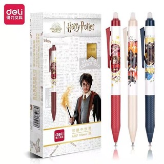 Bút bi gel Deli xóa được hình siêu nhân cute phi hành gia mực gel bút bi nước mực xah đen ngòi 0.5mm nhiều màu dễ thương