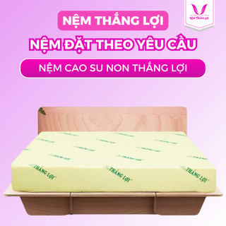 Nệm cao su non thắng lợi, kích thước 2m x 2, 2m2 x 2m, 2m4 x 2m. dày 10cm,15cm