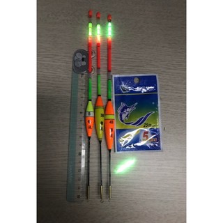 Phao đèn câu cá, phao kim - phao b dài 25cm có ngọn bỏ đèn câu đêm - nhiều size b, 3b, 4b - tặng kèm 1 bịch đèn 5 cái