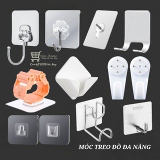 Móc dán tường treo đồ đa năng - móc dính cường lực thần thánh gắn siêu dính đa năng