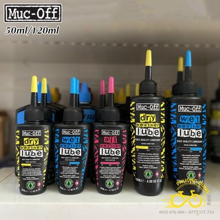 Dầu nhớt tra sên xích líp xe đạp MUC-OFF DRY LUBE / WET LUBE / ALL WEATHER LUBE 50ml / 120ml - Hàng chính Hãng