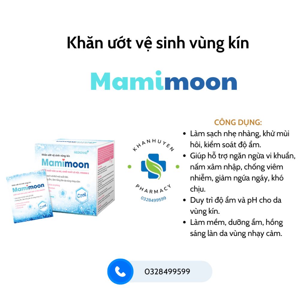 Khăn ướt vệ sinh vùng kín Mamimooon