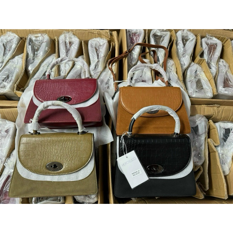 Túi quai DAVID JONES DÁNG NẮP GẬP_đen