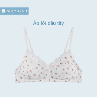Áo ngực nữ không gọng học sinh Noiyxanh đệm mút mỏng ôm ngực mềm mại họa tiết dâu tây cherry dễ thương cute