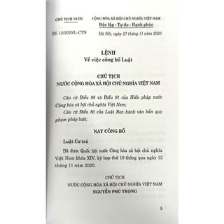 Sách - Luật  Cư trú (Hiện hành)