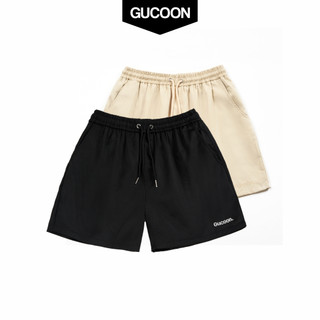 Quần Short Kaki Nam Nữ Gucoon, Quần Đùi Kaki Form Trên Gối Cạp Chun Ống rộng Thoải Mái Vận Động