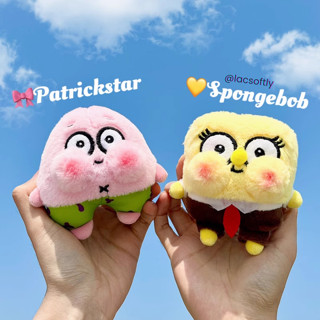 Móc chìa khoá gấu bông cậu bé bọt biển SpongeBob và sao biển Patrick cặp đôi mũm mĩm / Có sẵn /