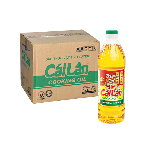Thùng dầu ăn Cái Lân 1L 12chai