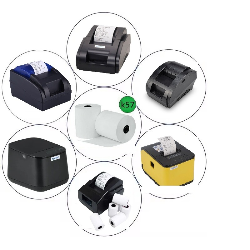 [COMBO 10 CUỘN] Giấy In Hoá Đơn K58x45 K57x45 Giấy in nhiệt in bill K58 K57 dùng máy POS 58mm K58*45