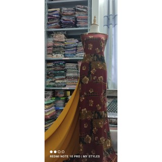 2m Vải lụa lạnh hoạ tiết lập thể hoa (lụa Mango chính phẩm)