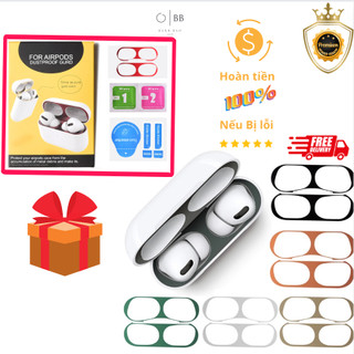 miếng dán bảo vệ chống bụi hộp sạc airpords pro 1/2