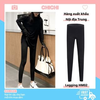 Quần legging HffM CAO CẤP có túi cạp cao chất thun cotton dày dặn hàng chuẩn Xuất Khẩu ChiChi HM02