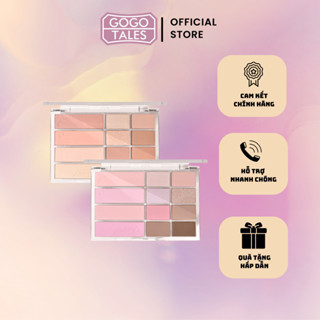 Bắng Phấn Mắt Má 12 ô Gogo Tales Pink mist Soft Focus Powder Blusher Eyeshadow Palette