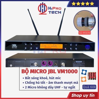 Micro Không Dây JBL VM1000 Hát Karaoke Gia Đình Cao Cấp Hát Nhẹ, Mic Chống Hú Tốt - H2Pro Tech