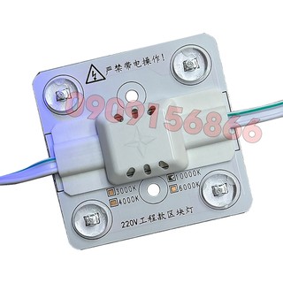 Led hắt 4 bóng điện 220v siêu sáng, kích thước 65mm, công suất 4w/ vỉ