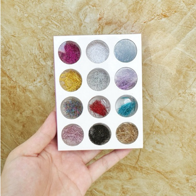 set nhũ sợi 12 màu