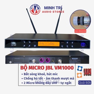 Micro karaoke không dây jbl vm1000 uhf cao cấp hát nhẹ, mic chống hú tốt - minh trí audio