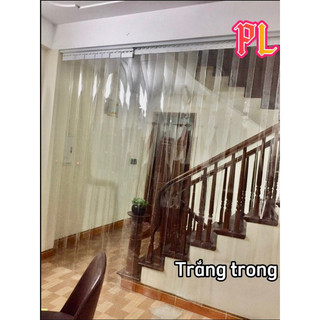 Rèm Nhựa PVC Ngăn Lạnh Điều Hoà Trong Suốt, Tặng Kèm Phụ Kiện Treo Rèm, Độ Dày 1.5mm - 2mm