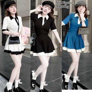 Thời Trang Bigsize nữ - Váy Đầm Bigsize Thun Tăm cổ bẻ Hot Hit Thiết Kế Dự Tiệc Nữ Cao Cấp Xinh Đẹp Sang Trọng 45-95kg