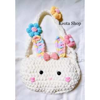 Túi thỏ cầu vồng len móc Handmade 🌷🌷