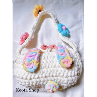 Túi thỏ cầu vồng len móc Handmade 🌷🌷