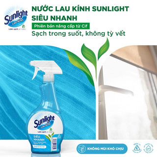 Nước Lau Kính sunlight Dạng Xịt Chai 520ML ( mẫu mới )