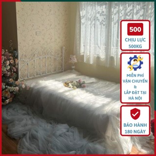 Giường Sắt Lắp Ráp Decor Phòng Ngủ Giường Cổ Điển Xinh Xắn Cho Bé Nghỉ Trưa Văn Phòng