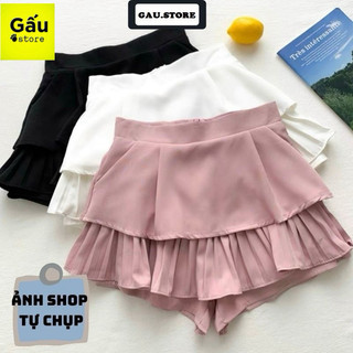 Quần váy xếp ly nữ hai tầng hai túi có big size, hàng đẹp kèm hình thật và video