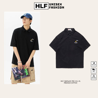 Áo polo thun cổ trụ thêu 55# Keep Happy, áo thun size có cổ HLFashion