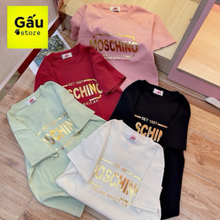 Áo thun babytee dáng ôm nữ phối chữ nhũ