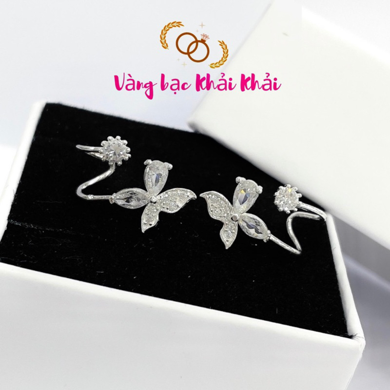  Bông tai nữ bạc ta - bông ôm vành tai sang chảnh - Vàng Bạc Khải Khải 