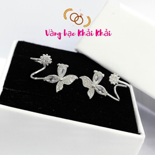  Bông tai nữ bạc ta - bông ôm vành tai sang chảnh - Vàng Bạc Khải Khải 