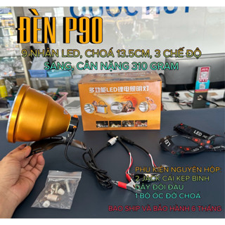 Đèn đội đầu P90 Led 9 nhân Led 3 chế độ sáng chuyên đội đầu soi nấm mối sáng nhất trong các dòng P90