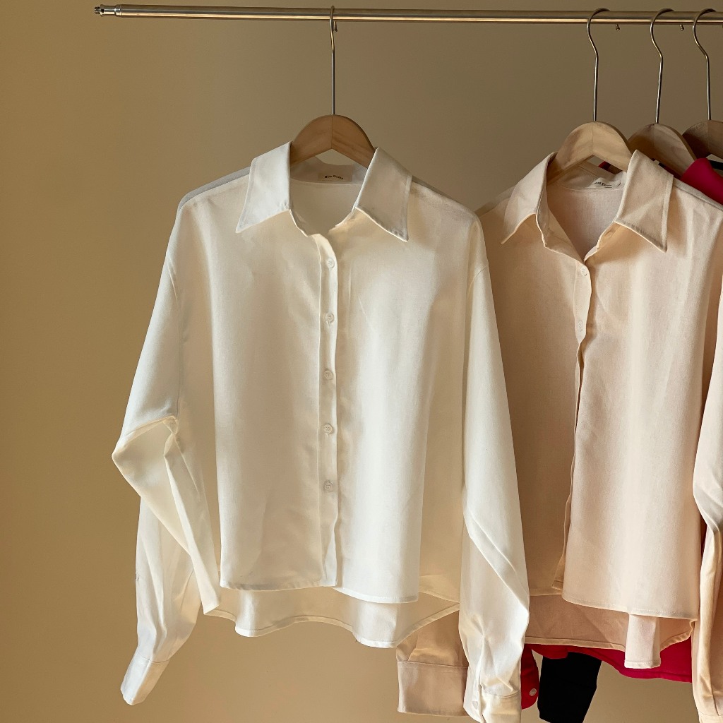 Áo Sơ Mi Croptop Linen, Áo Sơmi Nữ Dài Tay Basic Trơn, Áo Somi Kiểu Form Rộng Mùa Hè Thoáng Mát Miho House | BigBuy360 - bigbuy360.vn