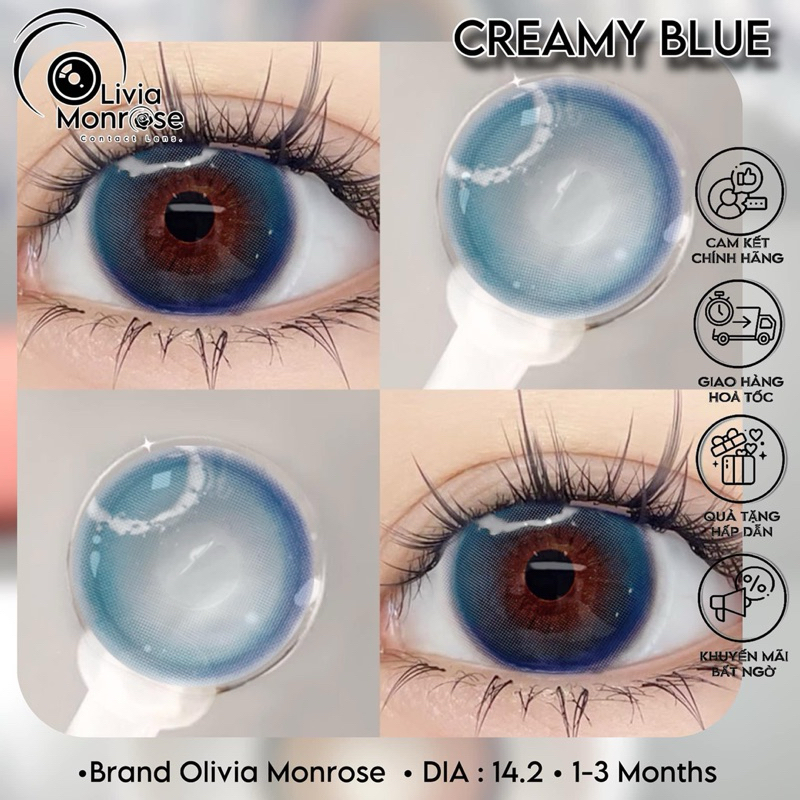 Contact Lens Romantea BLUE /Creamy blue sáng