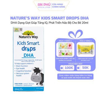 DHA Nature's Way Kids Smart Drops DHA Dạng Giọt Giúp Tăng IQ, Phát Triển Não Bộ Cho Bé 20ml