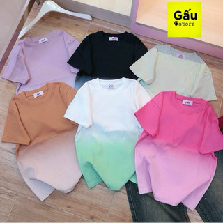 Áo thun dáng ôm nữ loang màu
