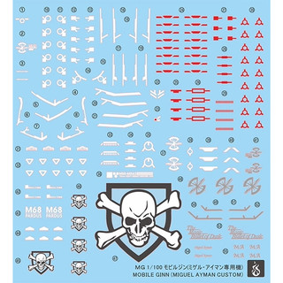 Đề can - Decal nước cho mô hình lắp ráp MG Mobile Ginn