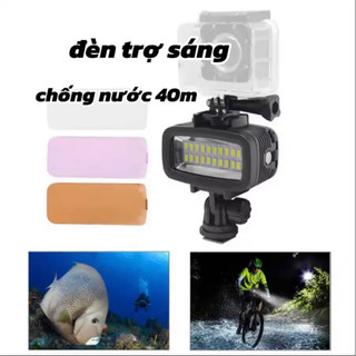 đèn  trợ sáng máy quay action và điện thoại chống nước 40m