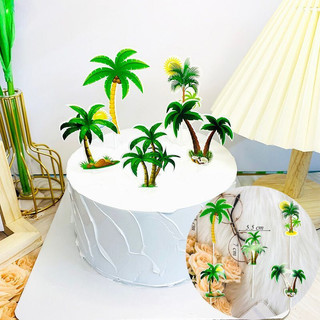 đồ trang trí bánh kem [FREESHIP❤️] Sét cắm giấy cây dừa