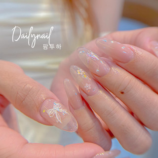 Sticker nơ trắng lụa tomoni